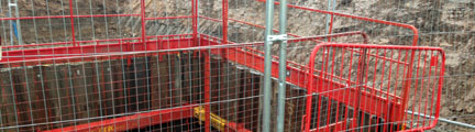 Work being carried out on sewerage pipes
